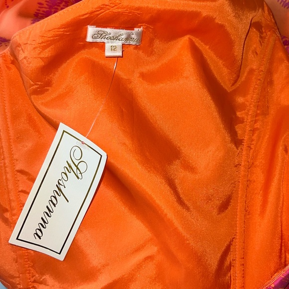 Shoshanna - Acacia Flames One Shoulder Silk Cocktail Dress - BNWT - Picture 15 of 16